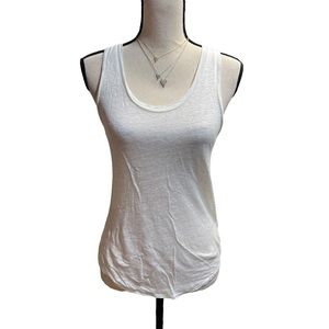 J Crew 100% Linen White Tank Top